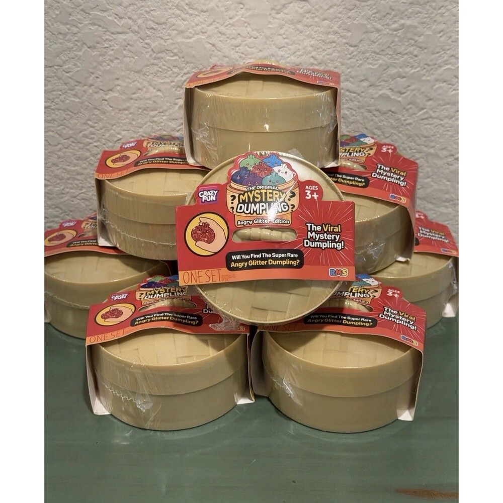 *LOT OF 8* RMS Crazy Fun Mystery Dumpling Angry Red Glitter Squishy Sealed